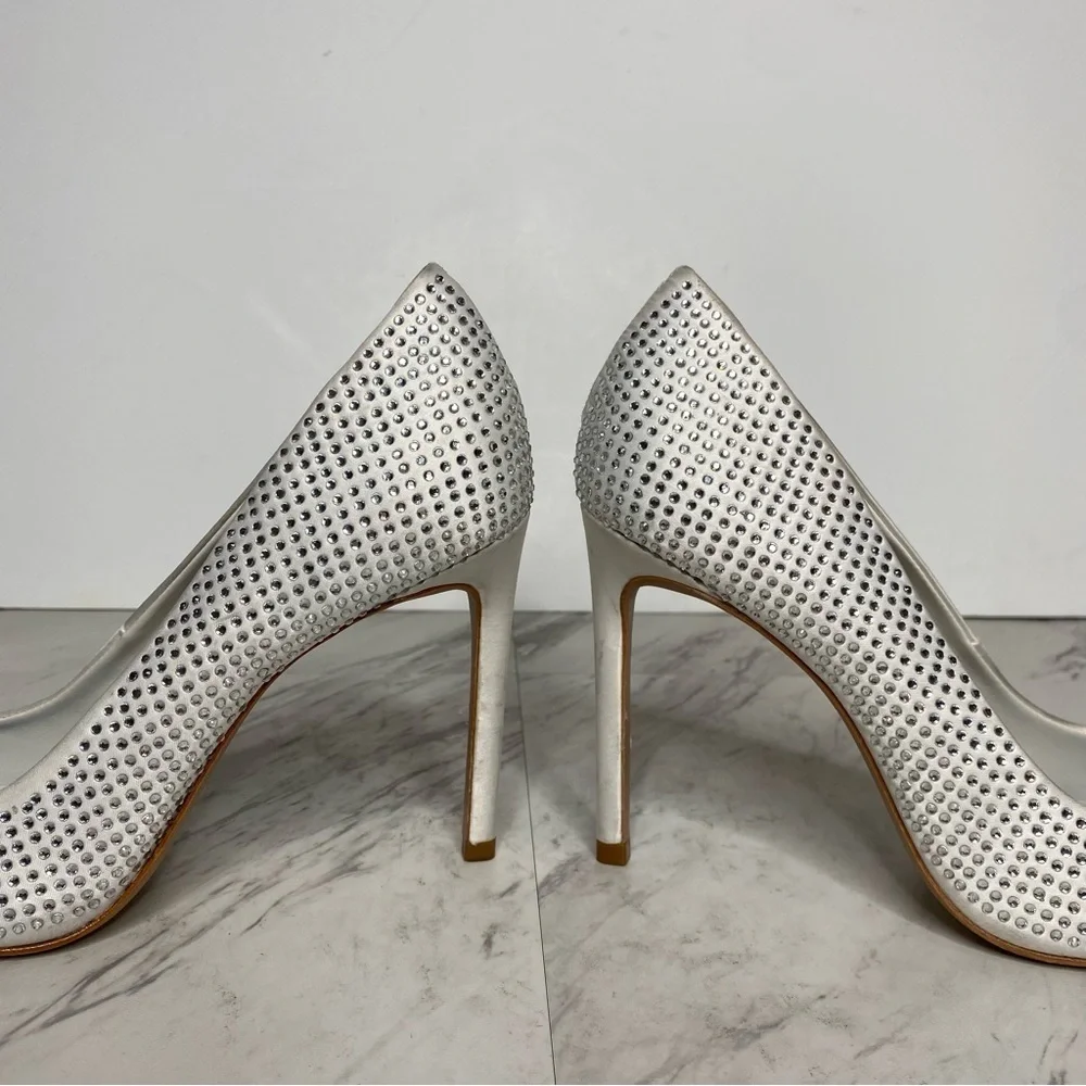 Schutz Lou Crystal Pointy Toe Pump 9B